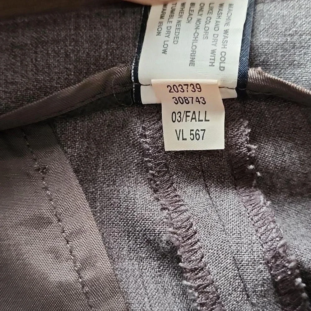 Vintage Y2K Gap Wool Blend‎ Gray Trousers Women's Size 4A